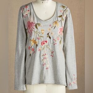 NWT Johnny Was Relaxed Everyday Long Sleeve Tee - L